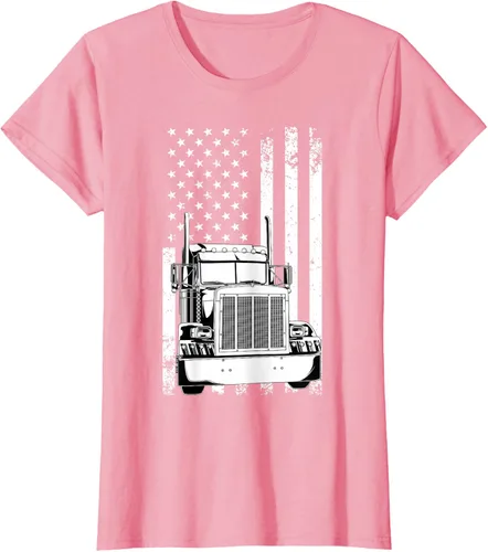 Vista 11 de Camión conductor bandera americana camionero vintage hombres mujeres regalo camiseta
