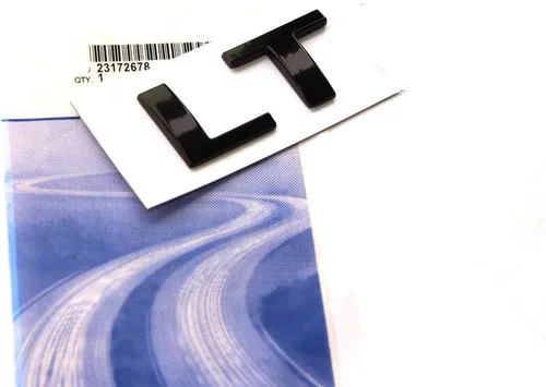 Vista 2 de 1 emblema de placa de identificación OEM LT compatible con Silverado Sierra Tahoe Suburban Glossy (2007-2018 negro)