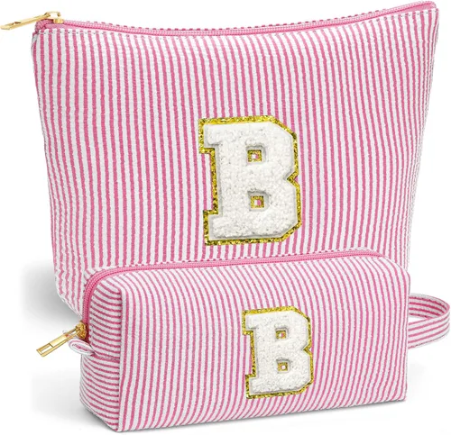 Vista 19 de Set de Bolsos de Maquillaje de Viaje - Bolso Inicial de Aseo de Viaje, Bolso de Cosméticos Portátil Bolso de Maquillaje de Viaje con Artículos Azul