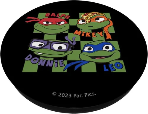 Vista 2 de Teenage Mutant Ninja Turtles: Cabezas de tortuga mutantes de caos PopSockets intercambiables PopGrip
