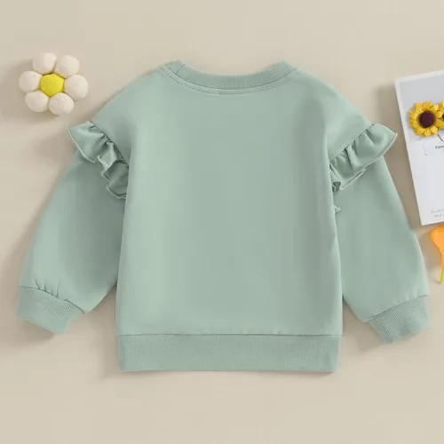 Vista 46 de Sudadera unisex de algodón de color sólido para bebé, camiseta de manga larga con cuello redondo