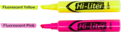 Vista 6 de Avery Hi-Liter, estilo de escritorio, punta de cincel, 24 resaltadores rosa y amarillo, paquete de 2, 48 en total (31448)