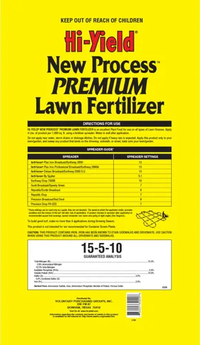Vista 2 de Hi-Yield (32020) Nuevo proceso de fertilizante para césped premium 15-5-10 (20 libras)