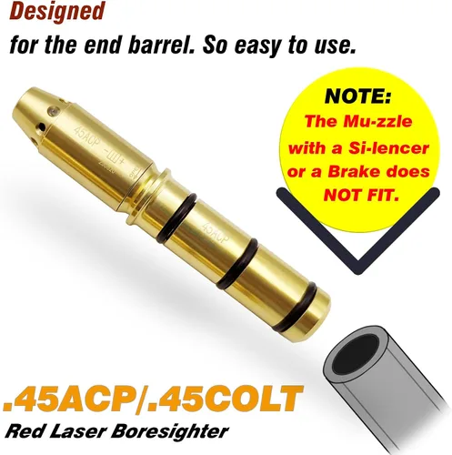 Vista 5 de BOOLIT EYE Especial Laser Boresighter Láser de extremo de cañón Láser Bore Sight con precisión y fácil de ajustar a revólveres, pistolas, rifles