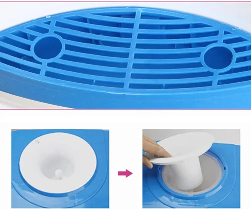 Vista 8 de Dispensador de agua de carga superior, mini dispensador de agua compacto, dispensador eléctrico de agua fría caliente de escritorio para oficina