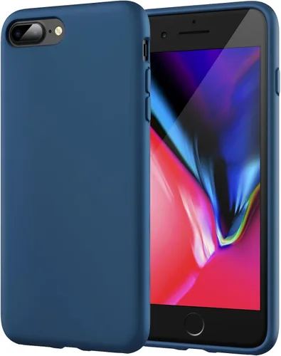 Vista 9 de JETech Funda de silicona para iPhone 8 Plus/7 Plus, color negro Tacto suave y sedoso, protección a prueba de golpes, resistente a los arañazos