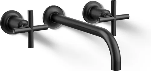 Vista 16 de Kohler T14413-4-BGD Purist - Grifo de pared para lavabo Negro mate