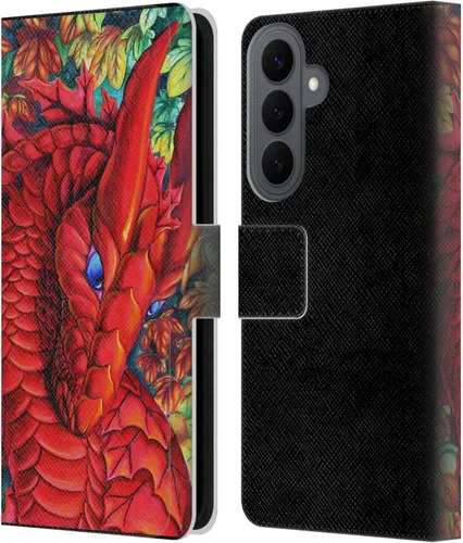 Vista 86 de Head Case Designs Officially Licensed Carla Morrow Galactic Entrancement Dragons Leather Wallet Case Compatible with Samsung Galaxy A07 4G