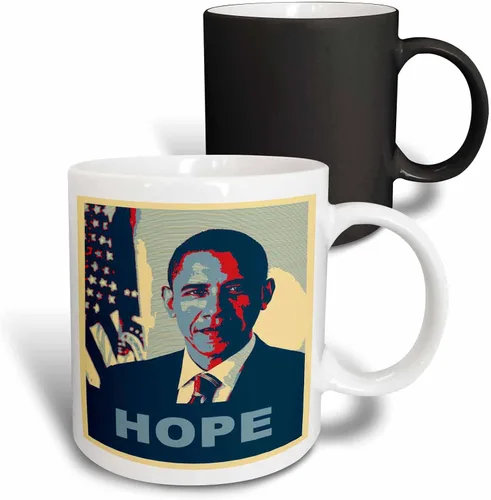 Vista 11 de 3dRose President Barack Obama in Hope Pop Art - Taza de 11 onzas, color negro
