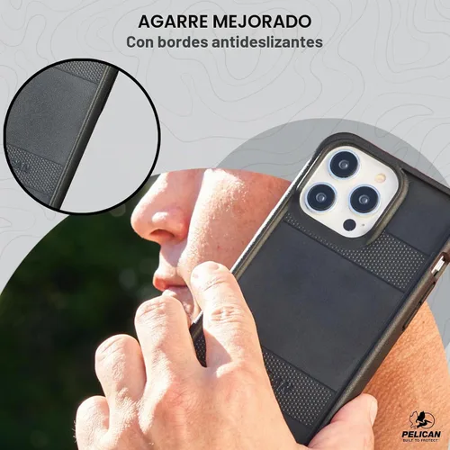 Vista 4 de Pelican Protector Series - Funda para iPhone 15 Pro de 6.1 pulgadas [compatible con MagSafe], funda magnética para teléfono con tecnología
