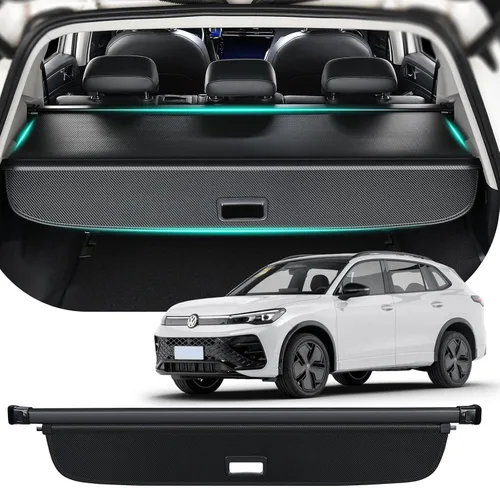Vista 9 de Tecoom Cubierta de carga de coche para Toyota RAV4 2013 2014 2015 2016 2017 2018 accesorios, cubierta retráctil para maletero compatible con RAV4