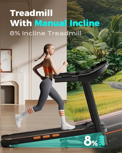 Vista 4 de LIJIUJIA Treadmills for Home, Folding Treadmill with 15% Auto Incline, 3.0HP Walking Pad Treadmill, 300 lbs Capacity, Max Speed 6.2 MPH, Bluetooth