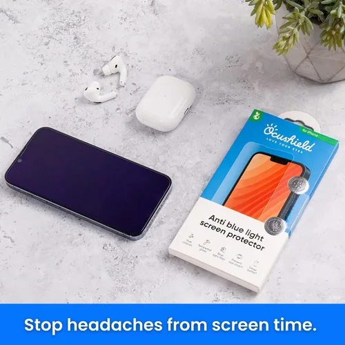 Vista 8 de Ocushield - Protector de pantalla de vidrio templado anti luz azul para iPhone 7 Plus iPhone 8 Plus - Protege tus ojos, reduce las migrañas