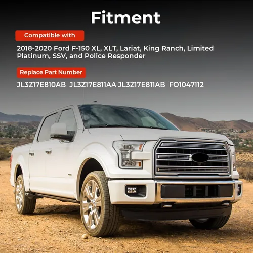 Vista 2 de KARPAL Almohadillas de parachoques delanteros, tapas de extremo, cubiertas de inserción Compatible con Ford F150 2018 2019 2020 Reemplaza