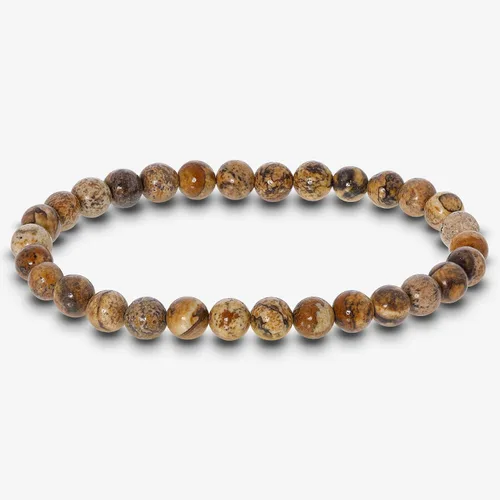 Vista 614 de Gem Avenue Handmade Round Bead Stretch Bracelet Unisex Natural Stone Beaded Jewelry for Men & Women, Elastic Wristband for Daily Wear