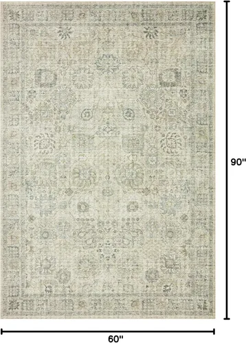 Vista 2 de Loloi II Colección Skye SKY-14 Natural/Sage - Alfombra de área de 5'-0" x 7'-6" Natural/salvia.