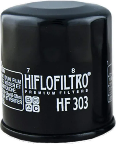 Vista 5 de HiFloFiltro HF303 Filtro de aceite estándar negro premium, individual (paquete de 2)
