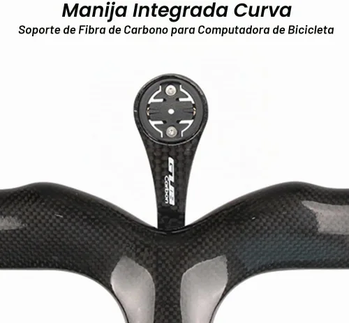 Vista 2 de Manija de montaje para computadora de bicicleta, peso doblado integrado de fibra de carbono para ojo de gato Bryton Series Computer Extend Bracket