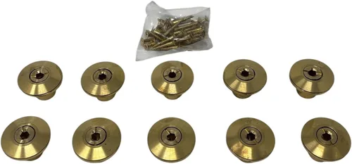 Vista 2 de Southeastern Paquete de 10 anclajes de madera de latón para cubierta de seguridad de piscina