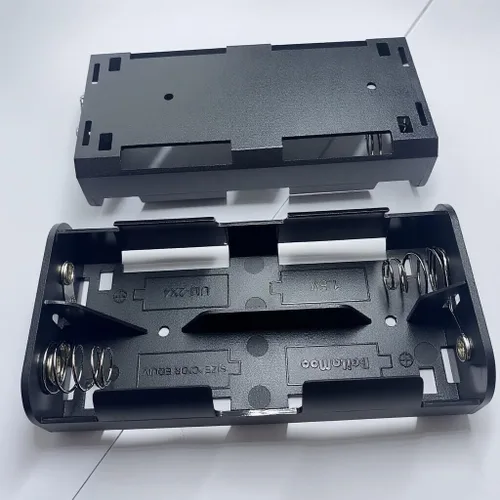 Vista 46 de 2 unidades de soporte para pilas D de 8 ranuras con respaldo doble y cables, caja para pilas de tamaño D de 8x1.5V 8D bilateral