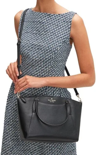 Vista 2 de Kate Spade Monica - Bolso cruzado convertible de cuero guijarro