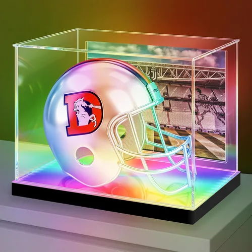 Vista 12 de LASOA Vitrina de béisbol con luz LED RGBW, caja de exhibición de acrílico para recuerdos, protección UV, a prueba de polvo para pelota autografiada