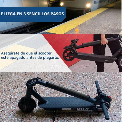 Vista 5 de Patinete eléctrico Hiboy S2 Lite – neumáticos sólidos de 6.5 pulgadas – hasta 17.1 kilómetros de alcance y 21 km/h, portátil y plegable