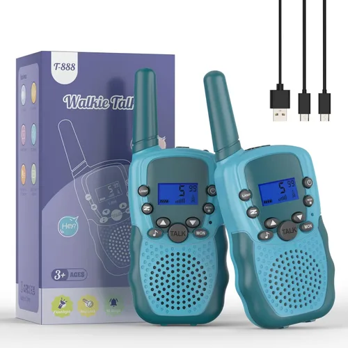Vista 8 de Selieve Walkie Talkies para niños recargables, juguetes para niños o niñas de 4 a 12 años, para interiores y exteriores, rango de 1.9 mi, 22