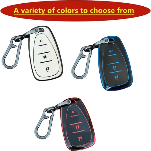Vista 6 de para llavero de Chevy Carcasa de entrada sin llave Compatible con Chevy Spark Traverse Equinox Trailblazer Trax 3 botones Funda inteligente
