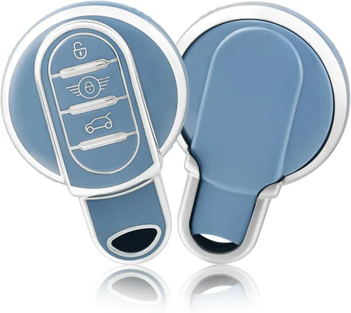 Vista 9 de OFFCURVE Funda para llavero BMW Mini, compatible con BMW Mini Cooper S D SD F56 F55 F54 F57 F60 R55 R55 R56 R57 R58 R59 R60 S Roadster Smart Key Fob
