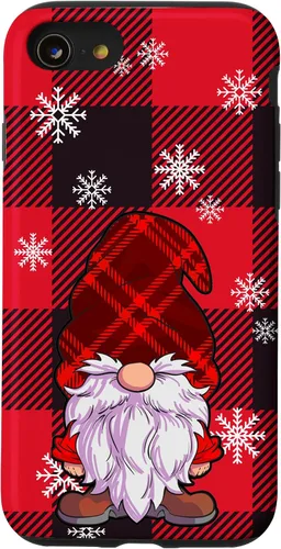 Vista 18 de Christmas Phone Case Red Buffalo Plaid Gnomes Snowflake Case for iPhone 17