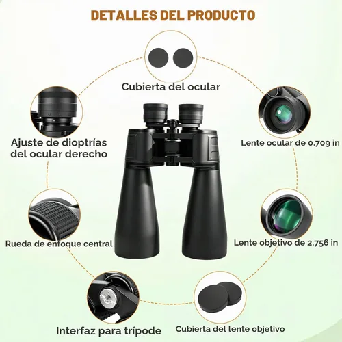 Vista 5 de Prismáticos de astronomía 15x70 para adultos, binoculares de observación