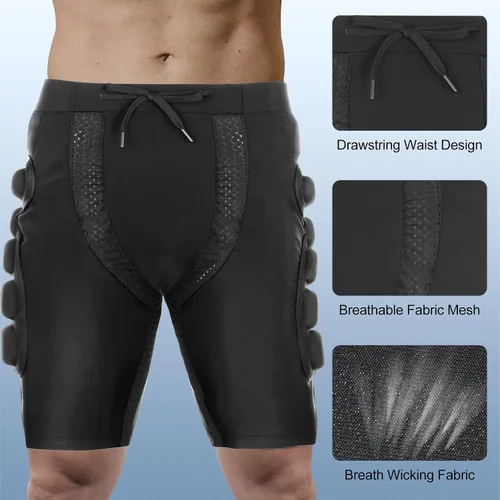 Vista 3 de 3D Hip Protection EVA Butt Pads Protective Padded Shorts - Crash Pad for Skiing Skating Snowboarding Skateboarding