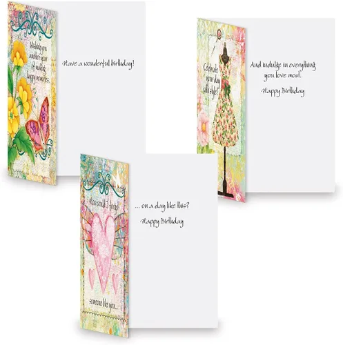 Vista 8 de Current Joy Hall Dream On Happy Birthday - Juego de 20 tarjetas con sobres blancos, 10 diseños, surtido grande de 5 x 7 pulgadas Joy Hall Dream