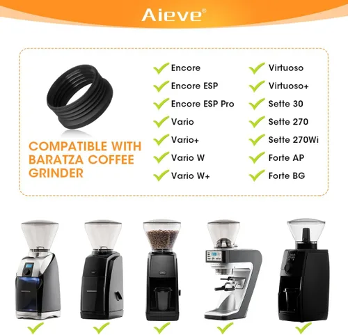 Vista 3 de Aieve Tolva de Café de Silicona Compatible con Molinillo Baratza Encore ESP/Virtuosa+ de Café, Reduce la Retención de Molienda de Café