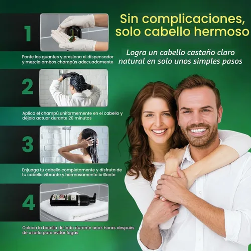 Vista 5 de BIOGREEN ROOTS con champú de tinte para el cabello a base de hierbas Marrón claro