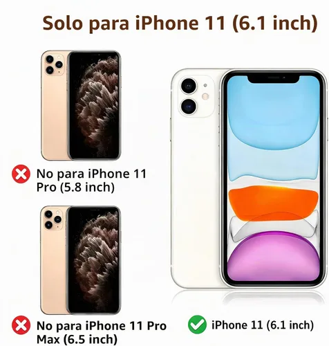 Vista 2 de Funda magnética con purpurina y diamante para iPhone 11 [Compatible con MagSafe] Protector de lente de cámara con brillo de strass, placa de cristal