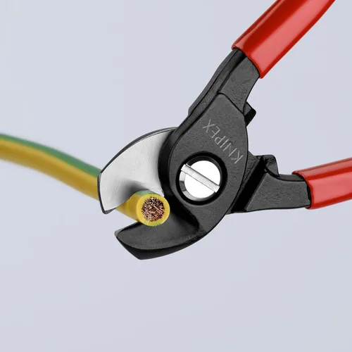 Vista 4 de KNIPEX Tijeras para Cable, 16,5 cm de L, 1/0 AWG, Rojo