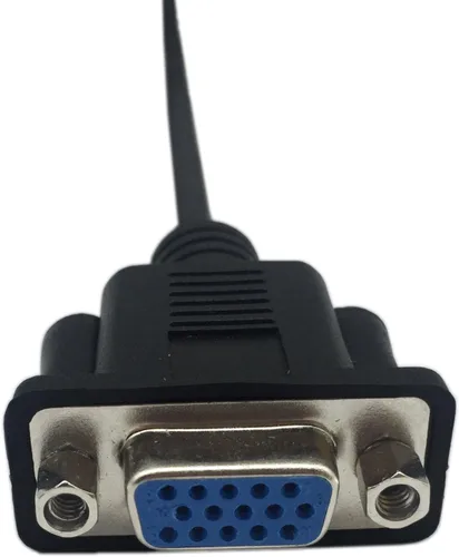 Vista 6 de CERRXIAN 1 pie VGA SVGA 15 Pin HD15 hembra a hembra cambiador de género adaptador de extensión Video Monitor Cable para PC portátil TV Porjector (ff)