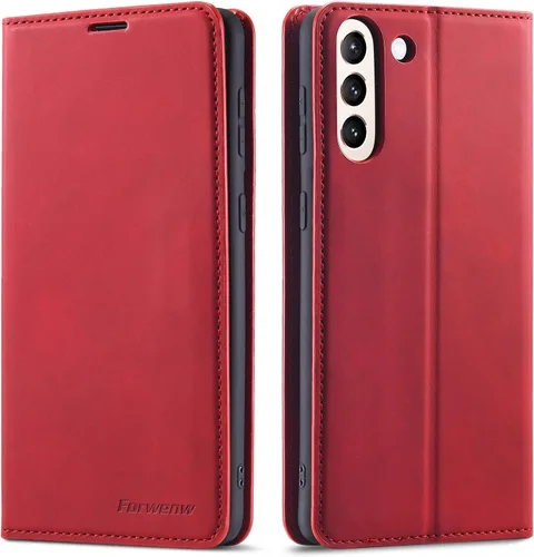 Vista 13 de QLTYPRI Funda tipo cartera para Samsung Galaxy S20 FE, 3 tarjeteros, color verde Funda de piel sintética de alta calidad, cierre magnético