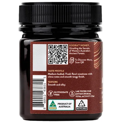 Vista 9 de KOORA Miel de Marri TA 25+ (MGO 1197+ Miel Manuka de Calidad Equivalente) Miel Cruda Medicinal de Bajo Índice Glucémico para la Salud Diaria y Apoyo