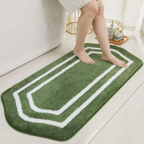Vista 23 de COSY HOMEER Alfombras de Baño Extra Gruesas para Baño - Juegos de Alfombras Antideslizantes de Lino de Baño Suave Felpa 100% Poliéster Fuerte Sala