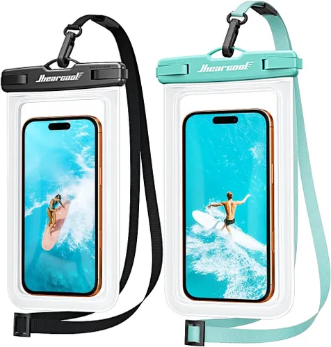 Vista 49 de Hiearcool Funda impermeable IPX8 para iPhone 17/16/15/14 Pro Max, bolsa seca para teléfono celular para artículos esenciales de playa y crucero