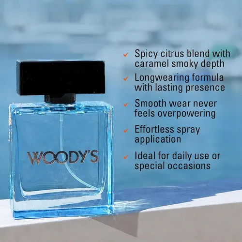 Vista 4 de Woody's Marte Colonia para hombre – Eau de Toilette Fragancia para hombre, aroma fresco masculino de larga duración, 3.4 onzas