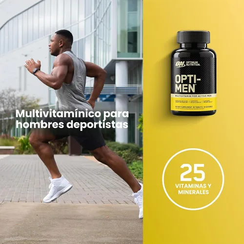 Vista 4 de Optimum Nutrition Opti-Men, Vitamina C, Zinc y Vitamina D, E, B12 para Apoyo Inmunológico Suplemento Multivitamínico Diario para Hombres, 90