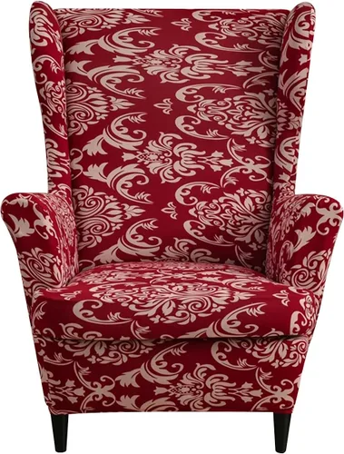Vista 37 de NILUOH Funda para silla Wingback, 2 piezas, fundas elásticas de elastano para silla con respaldo de ala, funda lavable para sillones con respaldo