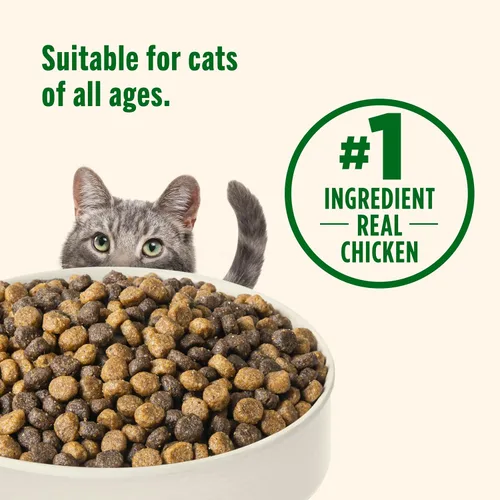 Vista 6 de Nutrish Comida seca para gatos, receta de pollo real y arroz integral, bolsa de 3 libras (Rachael Ray)