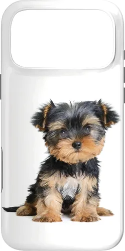 Vista 22 de Yorkie Puppy Portrait Cute Yorkshire Terrier Dog Lover - Carcasa para iPhone 17