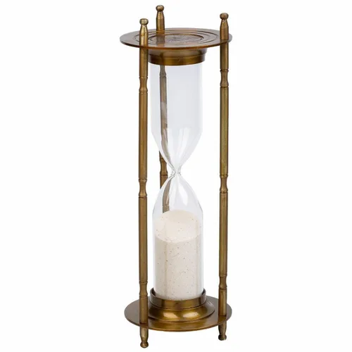 Vista 2 de Reloj de Arena Alexandra House Living Marrón Aluminio 10 x 30 x 10 cm