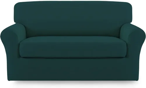 Vista 47 de Easy-Going - Funda elástica de microfibra de 2 piezas para sofá, funda suave de elastano, lavable, parte inferior elástica, protector para muebles